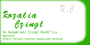 rozalia czingl business card